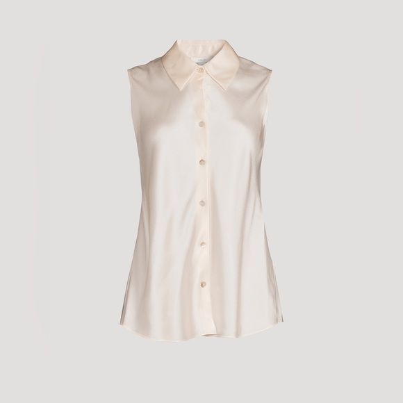 NWT Vince Sleeveless 100% Silk Bias-Cut Blouse Size X-Large - Picture 6 of 13